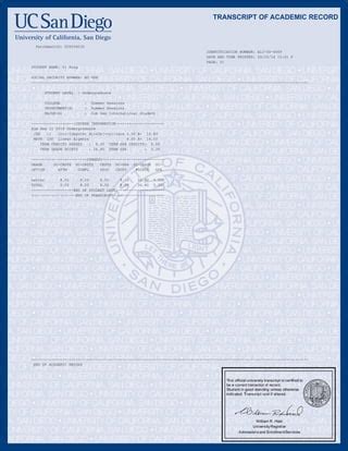 uc san diego transcript