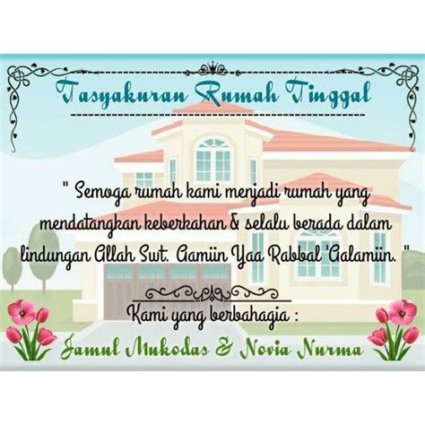 ucapan selamat menempati rumah baru