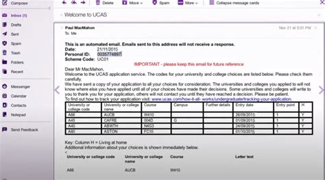 ucas email for students