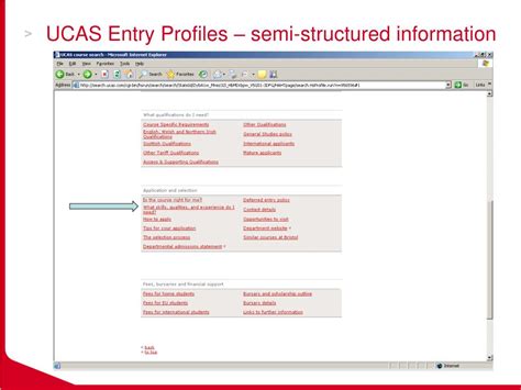 ucas entry profiles