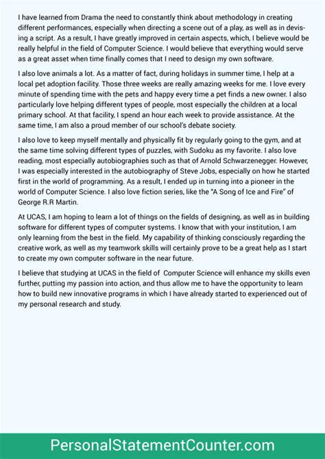 ucas personal statement 4000 characters