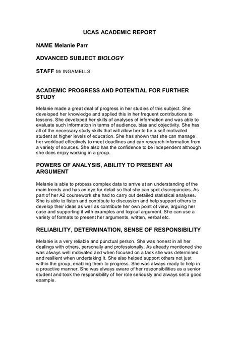 ucas reference example for employer