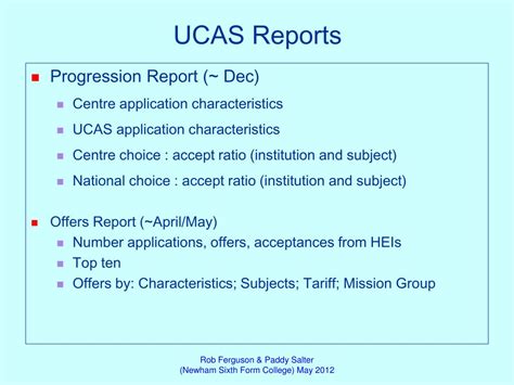 ucas reports