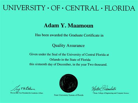 ucf certificates