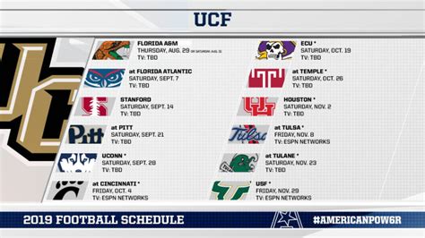 ucf football television schedule