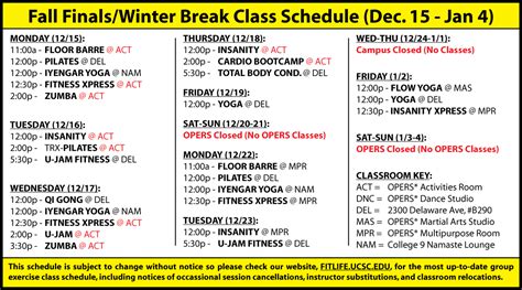ucsc schedule of classes