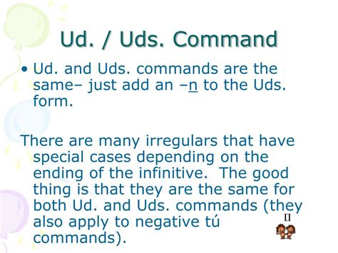 ud commands irregular