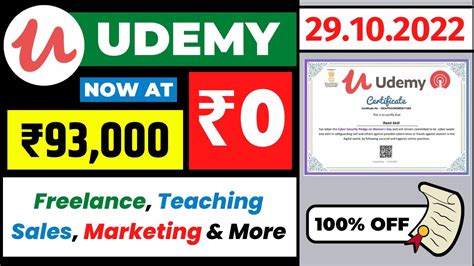 udemy coupons 2022