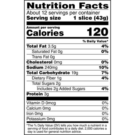 udi gluten free bun nutrition facts