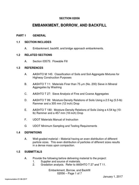 Udot Standard Specifications