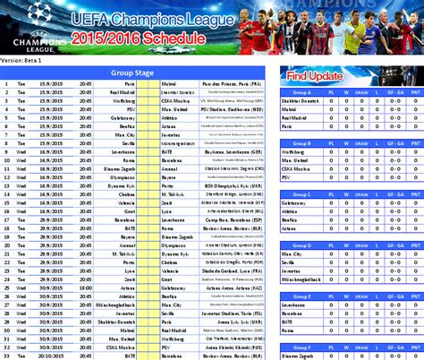 uefa champions league calendar