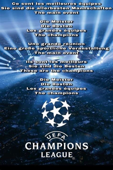 uefa champions league lyrics