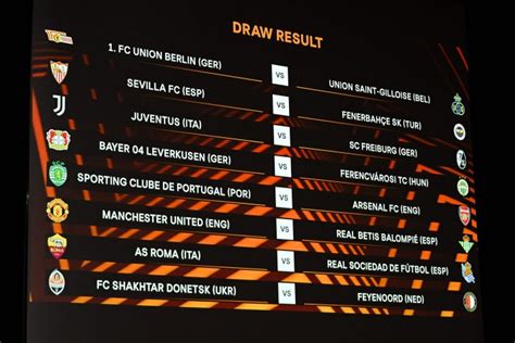 uefa europa league round of 16 draw