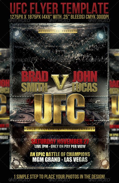 UFC FIGHT NIGHT FLYER TEMPLATE PosterMyWall