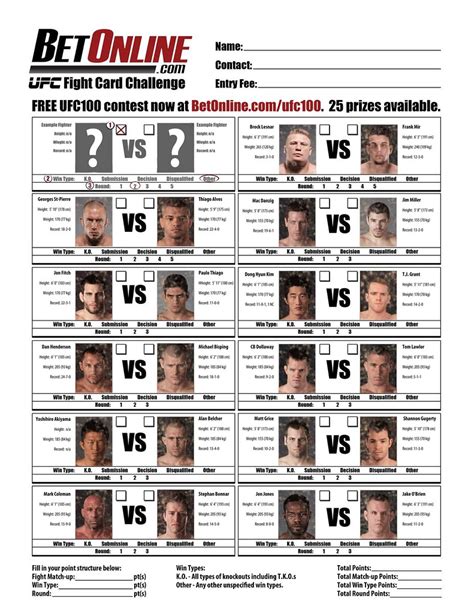 ufc 100 carte