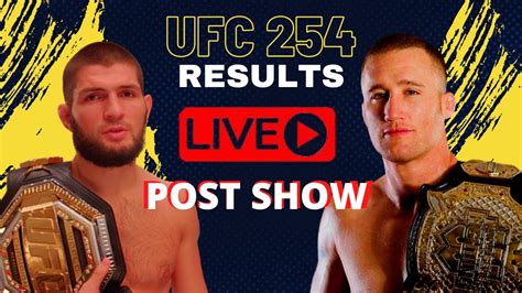 ufc 254 results youtube