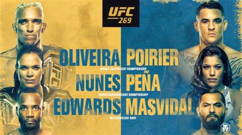 ufc 269 fight card time