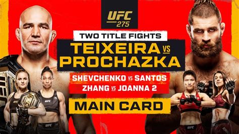 ufc 275 main card time