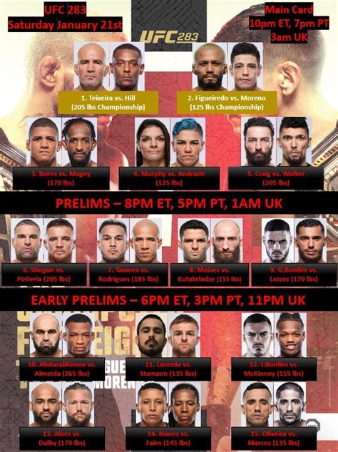 ufc 283 fight card time