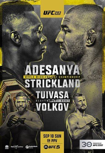 ufc 293 fight card time