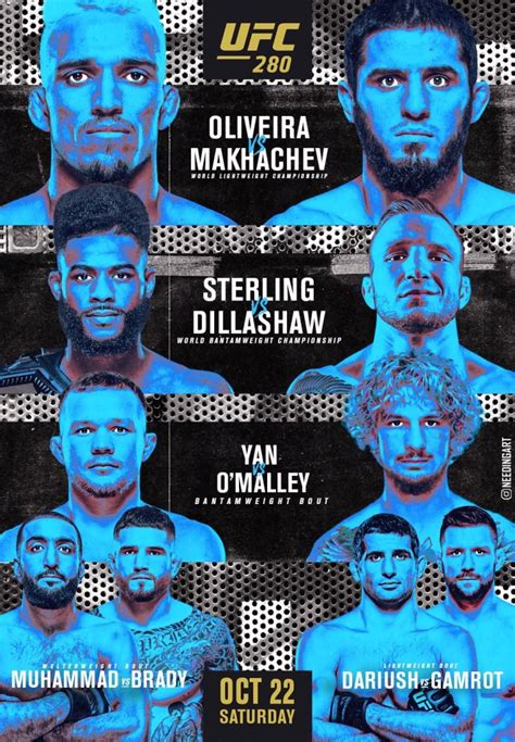 ufc fight card 280 time