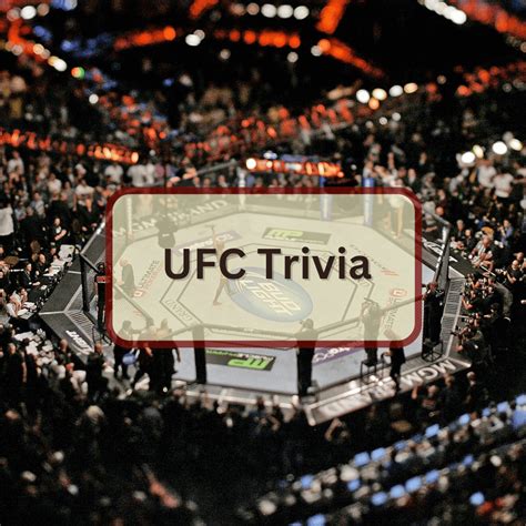 ufc trivia