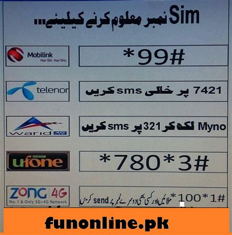 ufone sim number check code