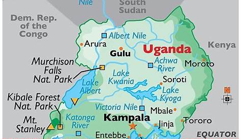 Uganda Country Map Geography Of , Landforms World Atlas