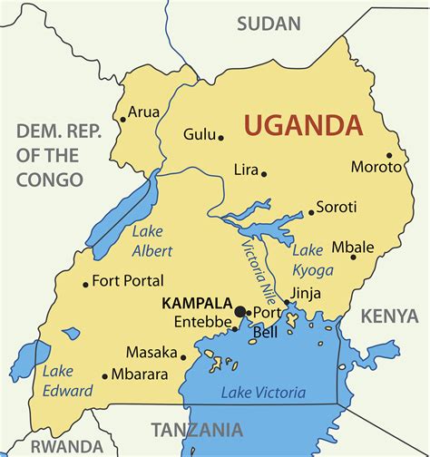 Map of Uganda (Overview Map/Regions) online Maps
