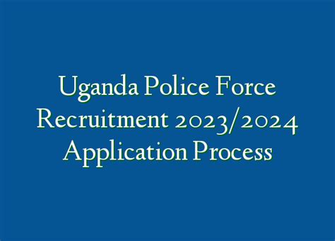 uganda police recruitment 2023