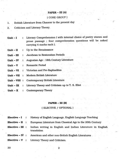 ugc net english literature syllabus 2024