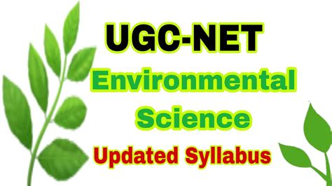 ugc net environmental science syllabus 2022