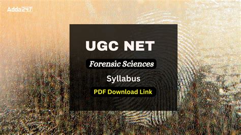 Articles Ugc Net Forensic Science Syllabus Update