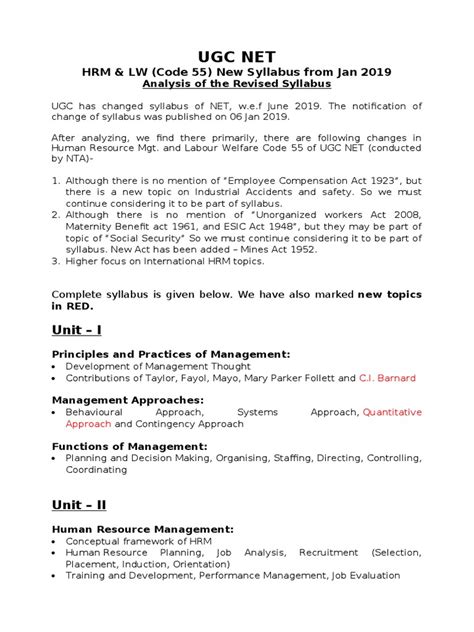 The Best Ugc Net Hrm Syllabus