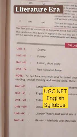 ugc net syllabus english literature