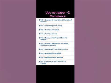 ugc net syllabus paper 2 commerce pdf