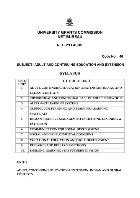 ugc net syllabus paper 2 education