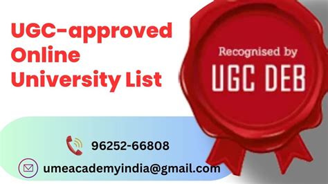 ugc online university list