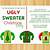 ugly christmas sweater printable invitations