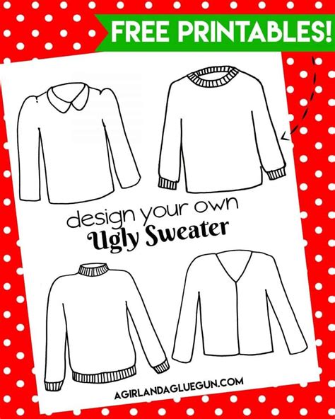 Ugly Sweater Template Printable