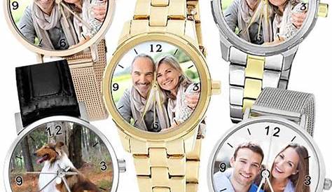 SOUFEEL Herren Uhr Holzuhr Personalisierte Armbanduhr mit Foto und