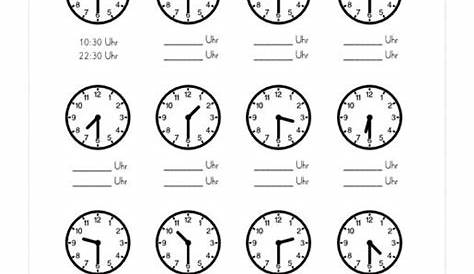 Grundschule-Nachhilfe.de | Arbeitsblatt Nachhilfe Mathe Uhrzeiten
