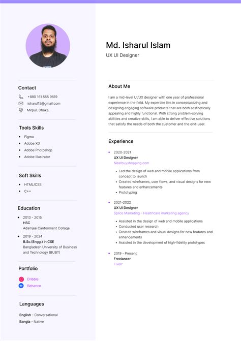 Ui Ux Designer Cv