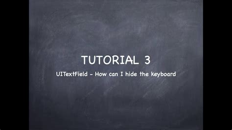 Uitextfield Hide Keyboard