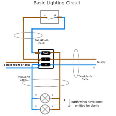 uk domestic lighting circuit diagram