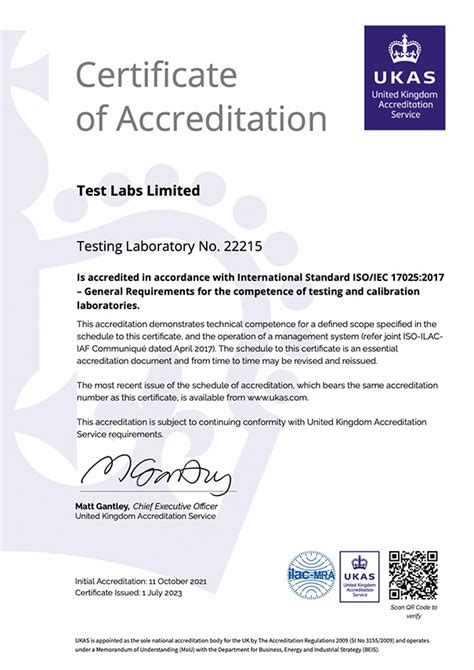 Ukas Laboratory Standards