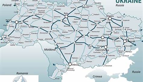 Ukraine Railway Map Buy Rail