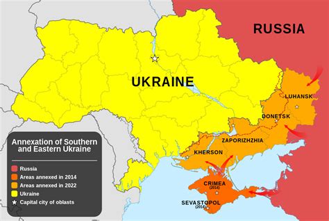 ukraine and russian territory map