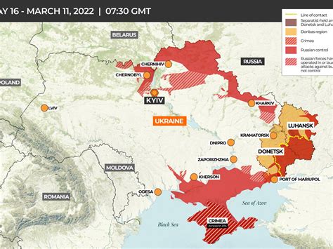 ukraine conflict map 2022