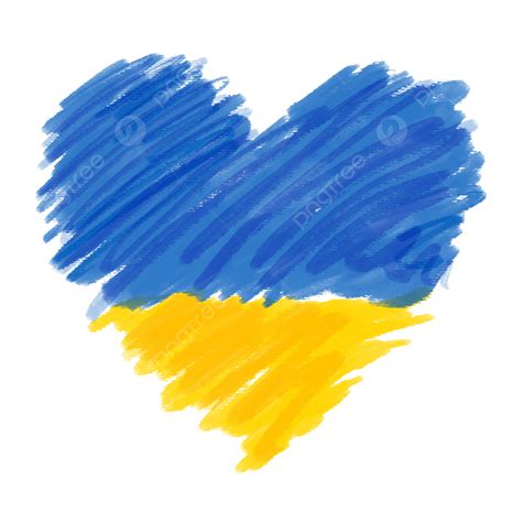 ukraine flag heart png